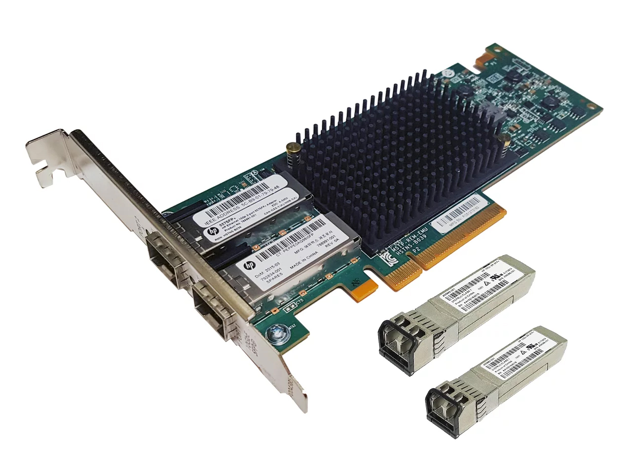 Scheda di rete HP 557SFP+ 788991-001 792834-001 2x SFP+ 10Gb 2x GBIC FP