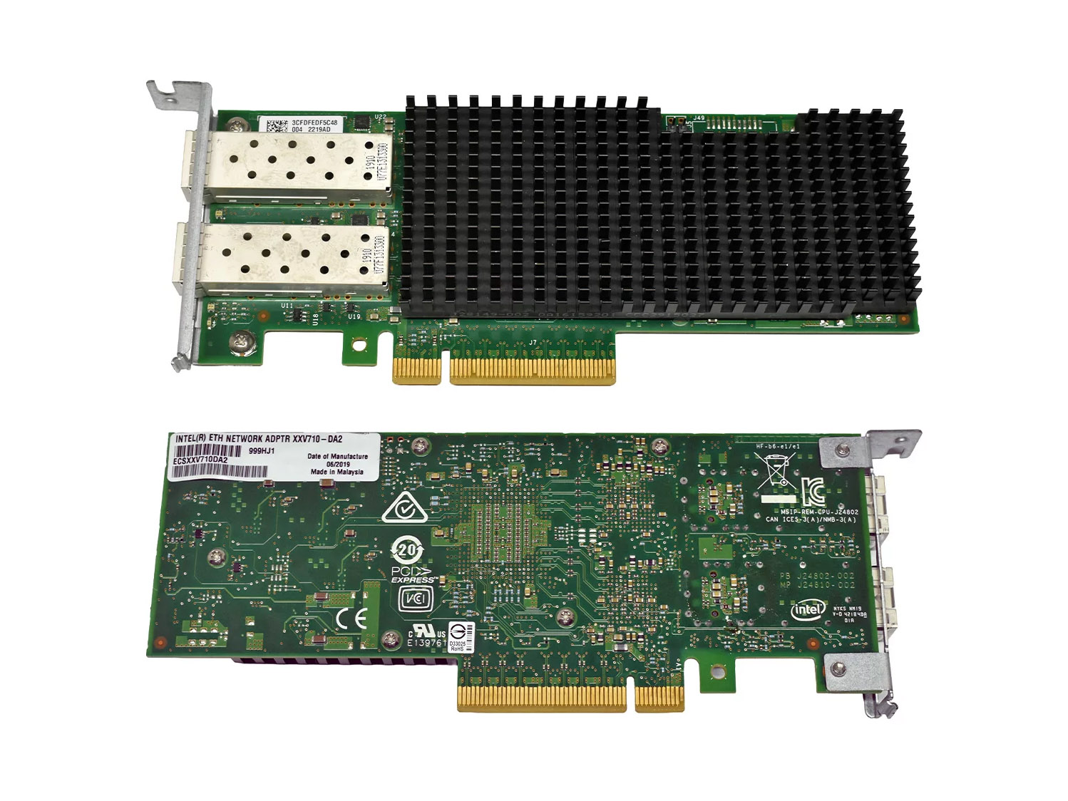 Scheda di rete Intel XXV710-DA2 2x SFP28 25Gb PCIe 3.0 x8 Low Profile - immagine 6