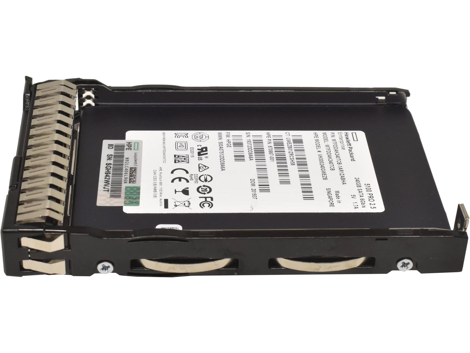 Micron HPE 5100 PRO 2,5 240 GB SATA 6 Gb SSD MTFDDAK240TCB 875652-001 870667-001 - immagine 4