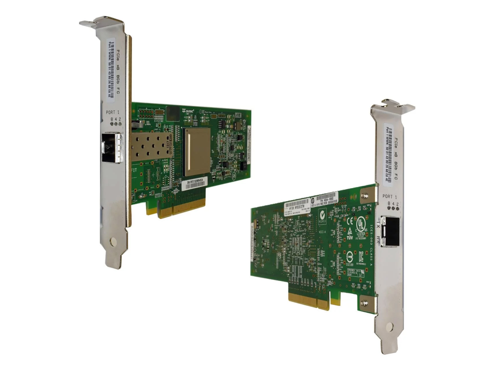 HP QLogic QLE2560-HP 1x SFP+ FC 8Gb PCIe x8 AK344-63002 489190-001 FP Per M5