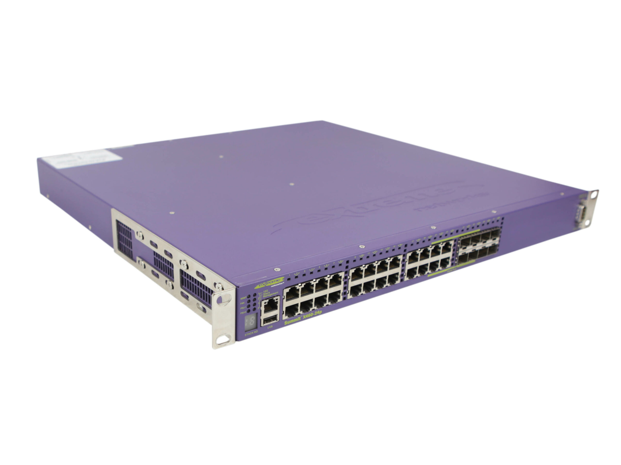 Extreme Networks Switch X460-24p 24x PoE 1Gb 8x(4xCombo)SFP 1Gb 2x PSU Orecchie - immagine 2