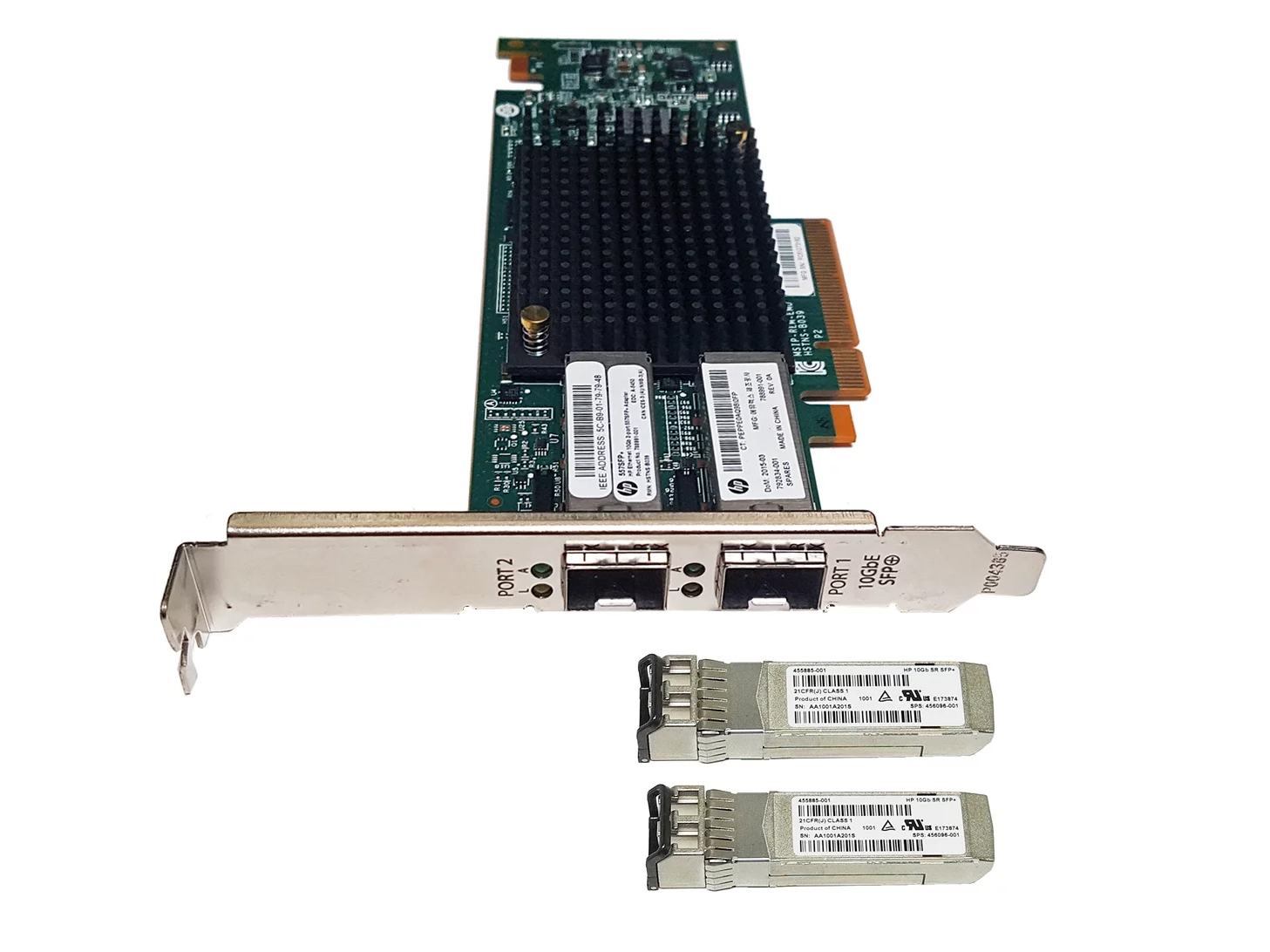 Scheda di rete HP 557SFP+ 788991-001 792834-001 2x SFP+ 10Gb 2x GBIC FP - immagine 2