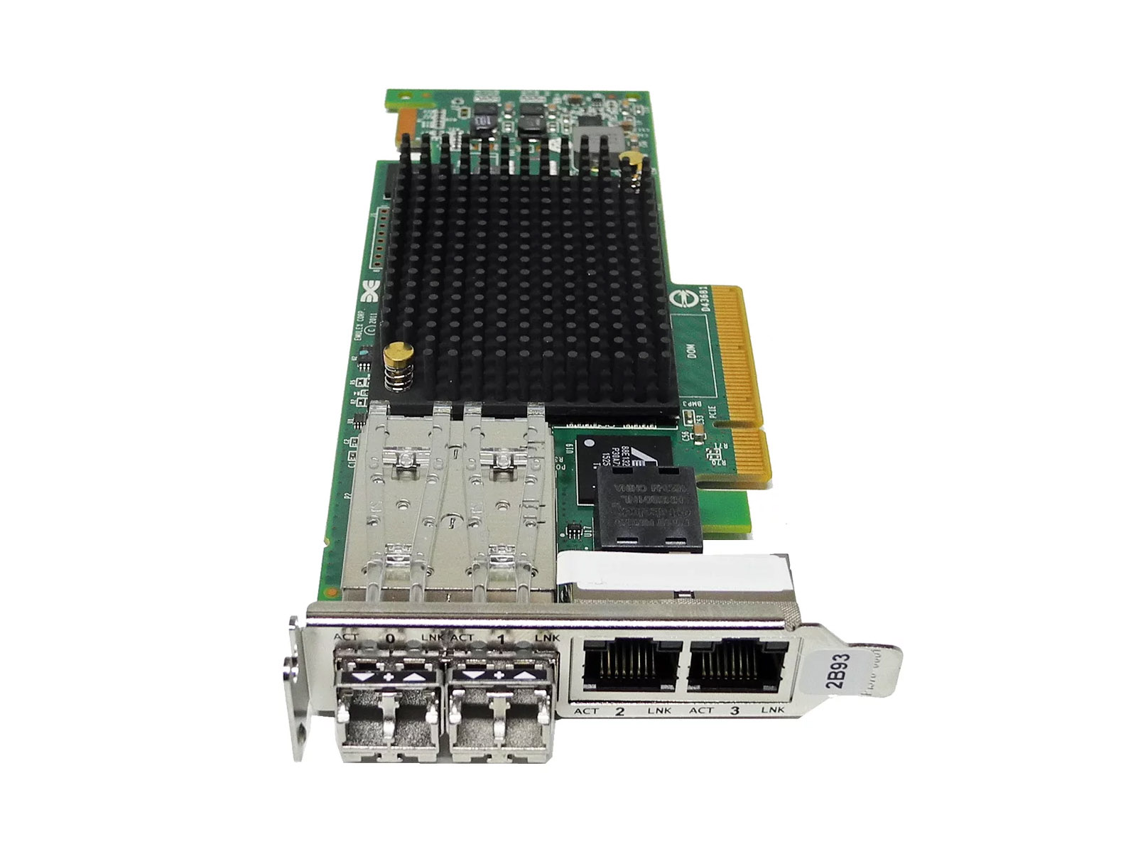 Adattatore di rete IBM 2B93 2x SFP+ FC 10Gb 2x RJ-45 1Gb PCIe x8 00ND479 LP - immagine 3