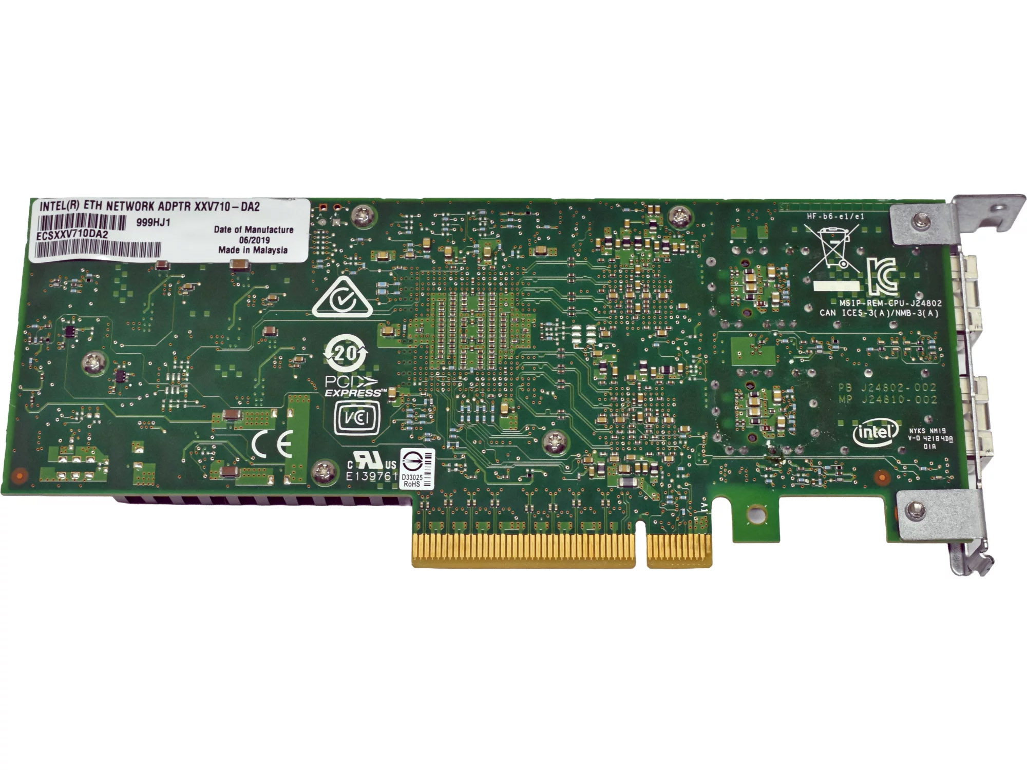 Scheda di rete Intel XXV710-DA2 2x SFP28 25Gb PCIe 3.0 x8 Low Profile - immagine 4