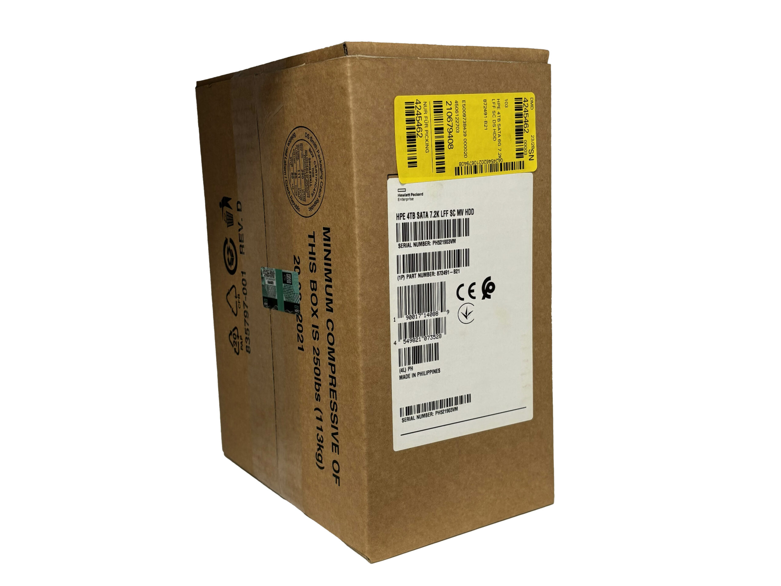 Disco HPE MG08ADA400NY 4 TB 7,2K HDD 3,5 SATA LFF 872491-B21 Per ProLiant Nuovo - immagine 4