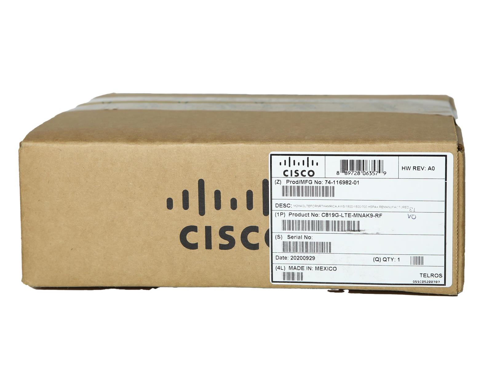 Router Cisco C819G-LTE-MNAK9-RF M2M 4G LTE AWS/1900/1500/700 HSPA+ Gestibile - immagine 5
