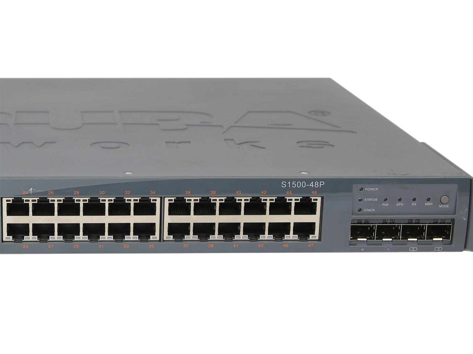 Switch Aruba S1500-48P 48x PoE 1Gb 4x SFP 1Gb Gestibile Orecchie ARSW1548 - immagine 2
