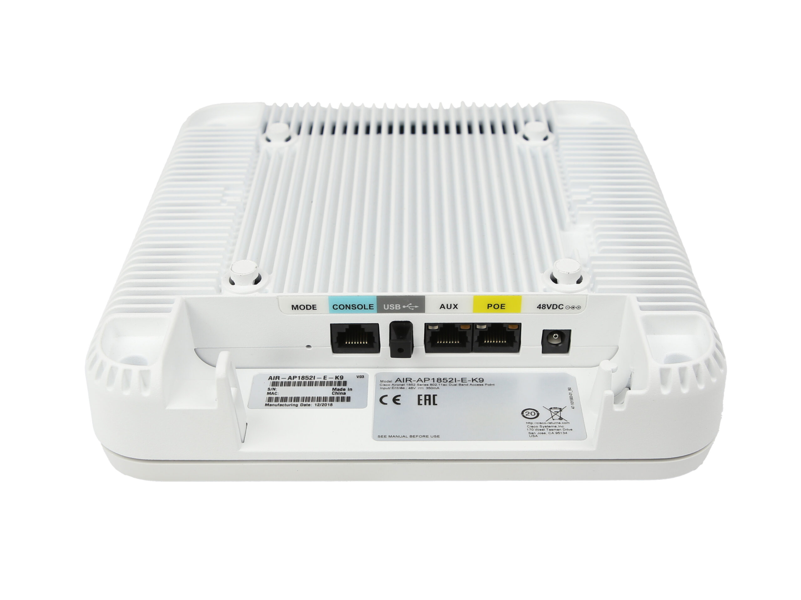 Access Point Cisco AIR-AP1852I-E-K9 47-101583-01 802.11ac Wave 2 Dual Band 4x4 Senza alimentatore Gestibile - immagine 5